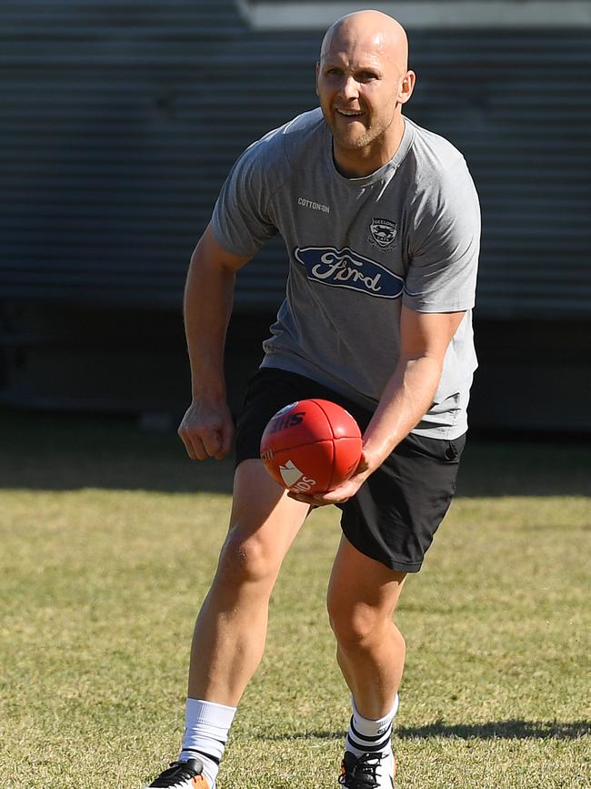 Gary Ablett trains on Friday. Photo: Quinn Rooney/Getty Images