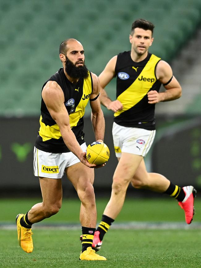 Houli in action on July 5. He did not travel with his teammates to the AFL’s Queensland hub as his mother battles COVID-19. Picture: Getty