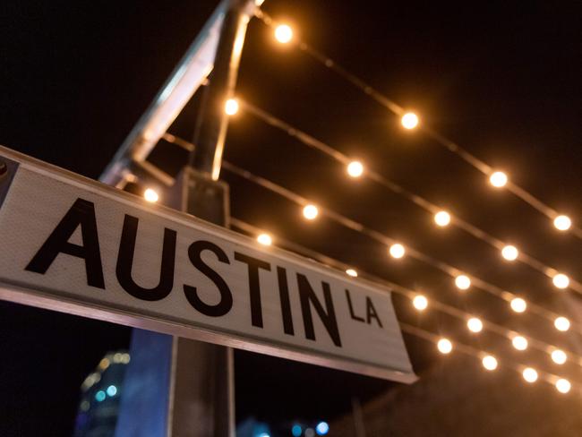 Austin in Darwin's city centre has had new lighting installed after a street beatification project. Picture: Che Chorley