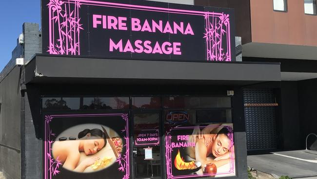 Fire Banana Massage in Mentone was declared a proscribed brothel this year, but the adult industry’s peak body says many more are operating in the inner south. Picture: Supplied