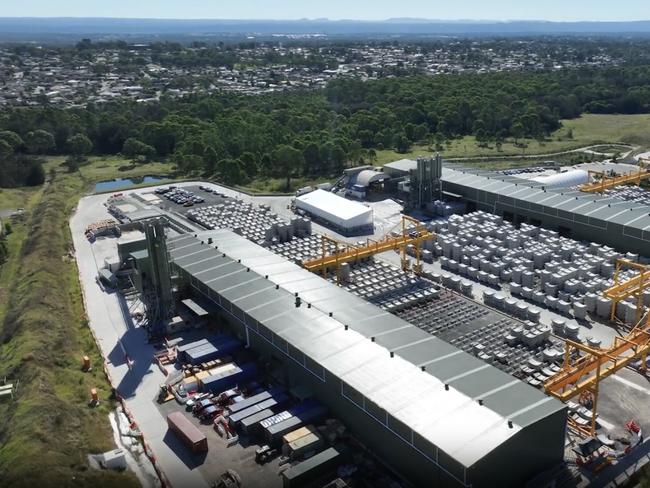 A herd of 20 Boer goats will graze their way around the Eastern Creek Precast Facility, in an environmentally friendly approach to manage grass at the site. Picture: Supplied