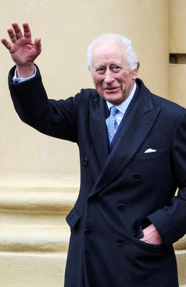 King Charles appeared in good health during the event but Queen Camilla stayed away as she continues to recover from pneumonia. Picture: AFP