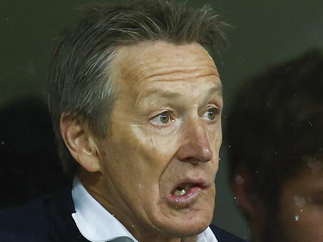 MELBOURNE, AUSTRALIA - SEPTEMBER 10: Storm head coach Craig Bellamy looks on during the NRL Elimination Final match between the Melbourne Storm and the Canberra Raiders at AAMI Park on September 10, 2022 in Melbourne, Australia. (Photo by Daniel Pockett/Getty Images)