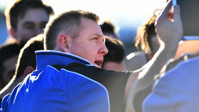 Coach Troy Hall play a big part in Unley Mercedes’ rise up the divisions before he handed the reins to Kane Stewart. Picture: Mark Brake