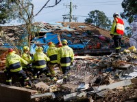 SYDNEY, AUSTRALIA - NewsWire Photos MAY 00 2024. Whalan explosion. Emergency services work to clear debris in the search for a missing woman at the site of an exploded home at Waikanda Crescent, in the Western Sydney suburb of Whalan. Picture: NewsWire / Max Mason-Hubers