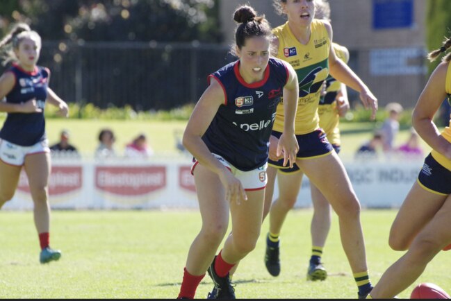 Hectorville gun Jazmine Egan in action for Norwood. Picture: SANFL