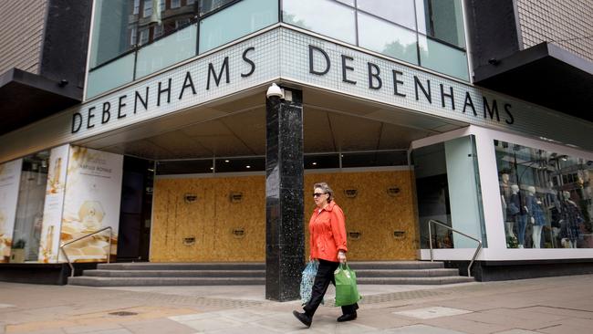 A boarded-up store in London. Picture: AFP