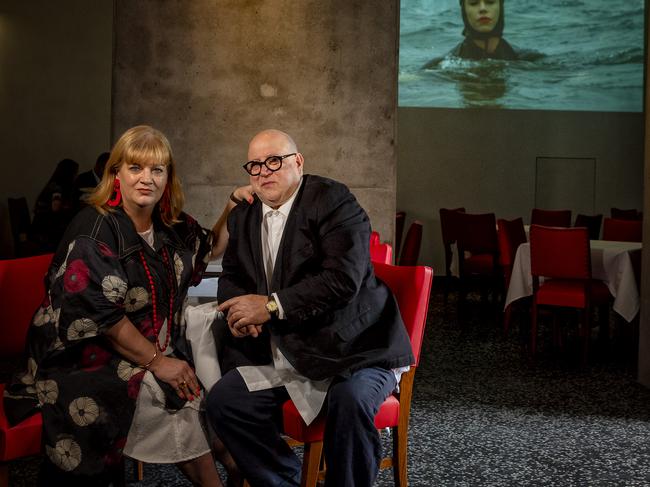 Ronnie Di Stasio and Mallory Wall at their new restaurant Di Stasio Citta. Picture: Luis Enrique Ascui