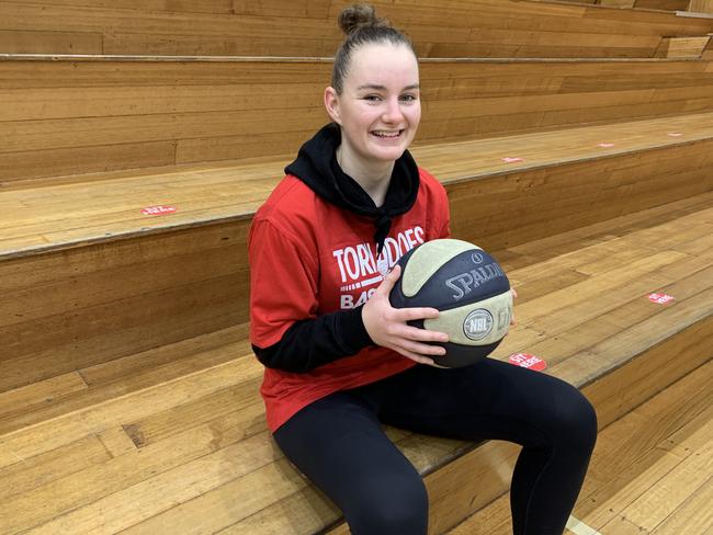 Launceston Tornadoes point guard Micah Simpson is a development player with WNBL’s Bendigo Spirit. Picture: Jon Tuxworth