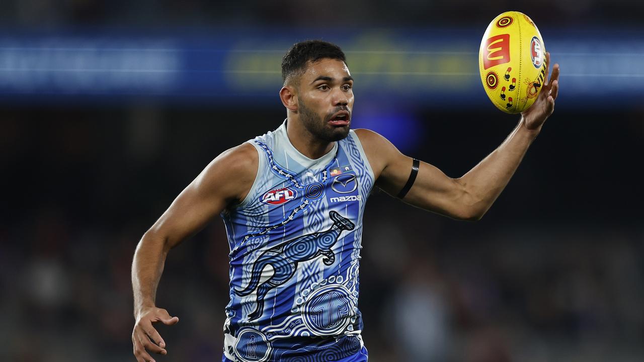 North Melbourne said Thomas would stay in the club’s football program despite ‘behavioural issues’ training. Picture: AFL Photos