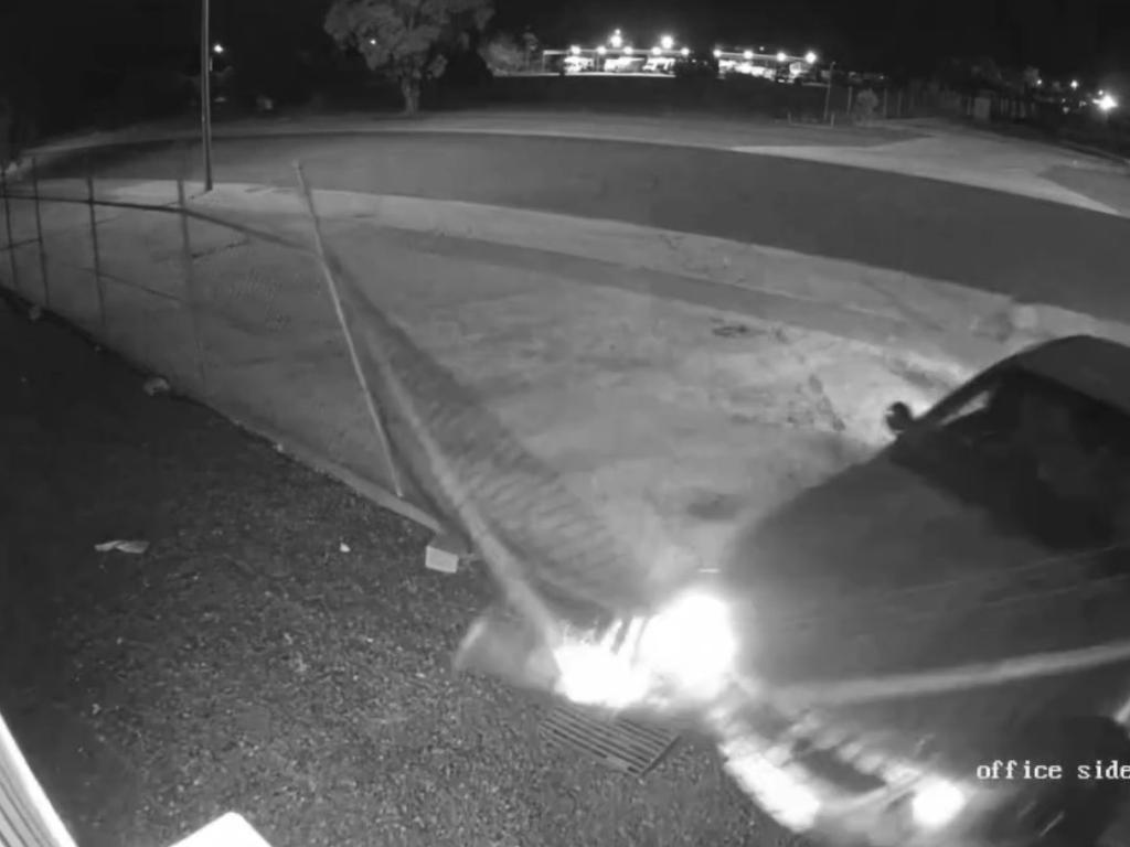 The car went through the fence of a diesel mechanic business.
