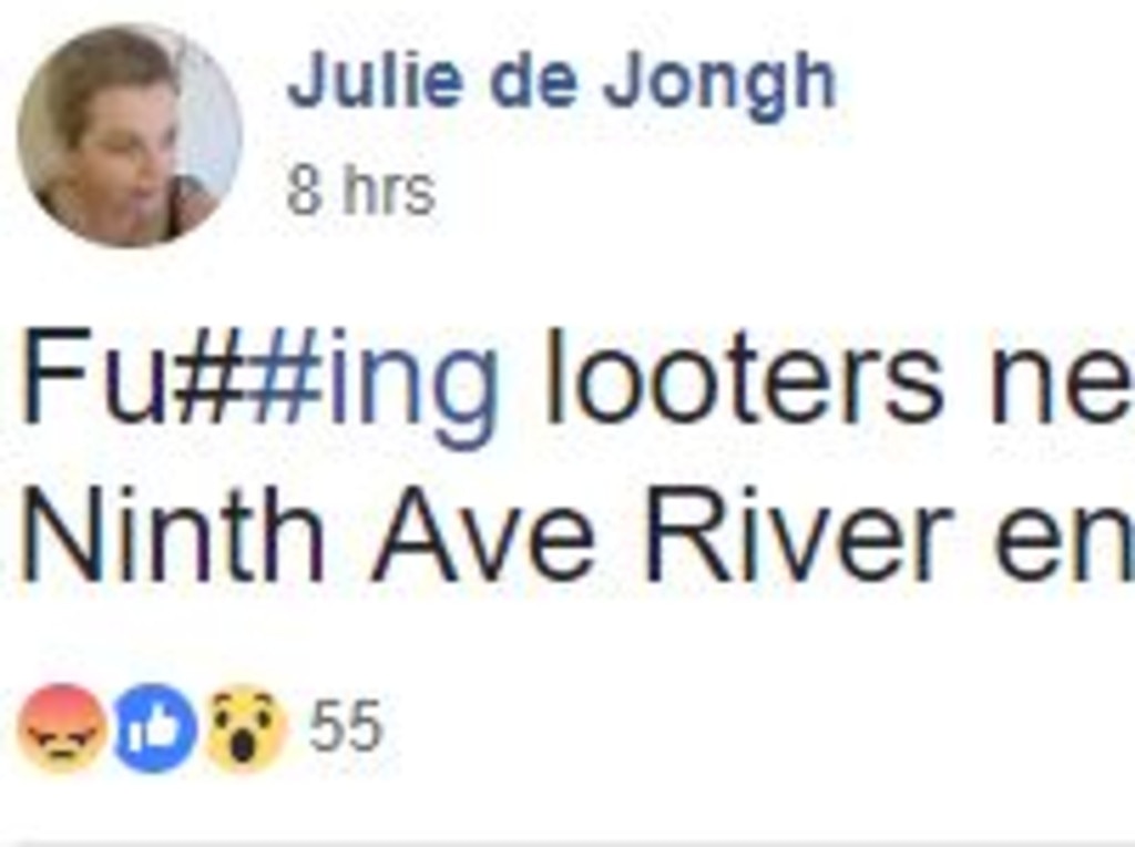 Reports of looting in Townsville.