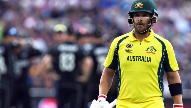Aaron Finch didn’t contribute much with the bat against the Kiwis.