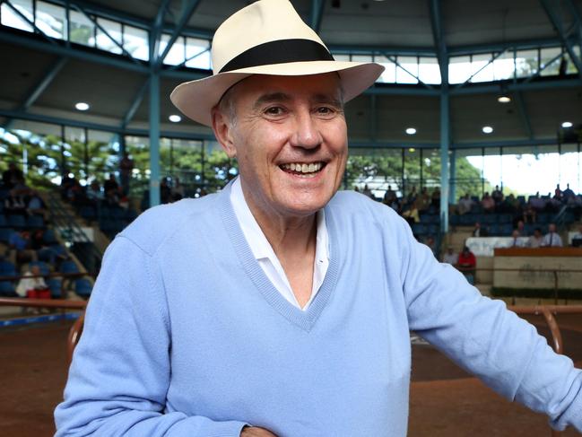 04/04/2017:  Bookmaker Rob Waterhouse at the Inglis sales in Sydney,  talking about the Tabcorp and Tatt's Group merger.Pic by James Croucher