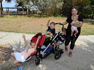 IN CHARGE: Cassie Taylor-Gibson has her hands full with four children. Picture: Eden Boyd