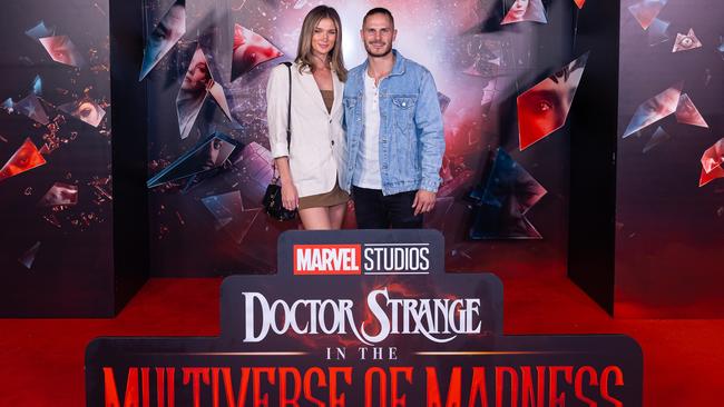 Amy Pejkovic and David Zaharakis at the Dr Strange premiere.