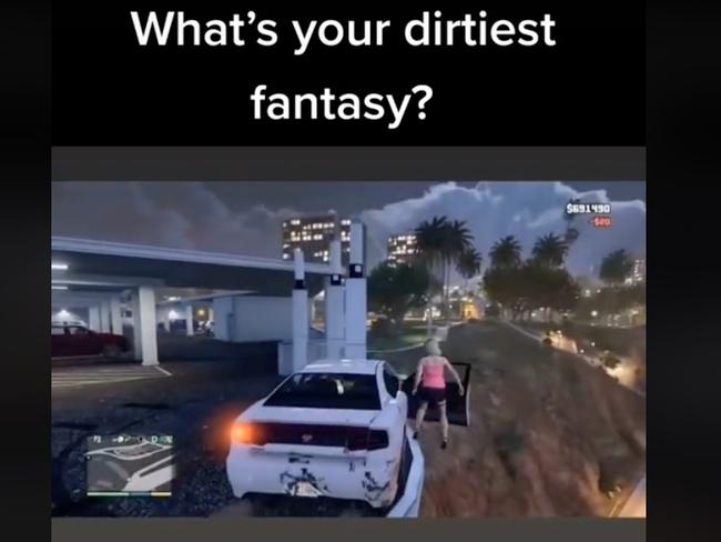 Game, Grand Theft Auto (GTA) "dirtiest fantasy" scene, where a sex worker is murdered by a player, has also gone viral on the internet. Picture: TikTok