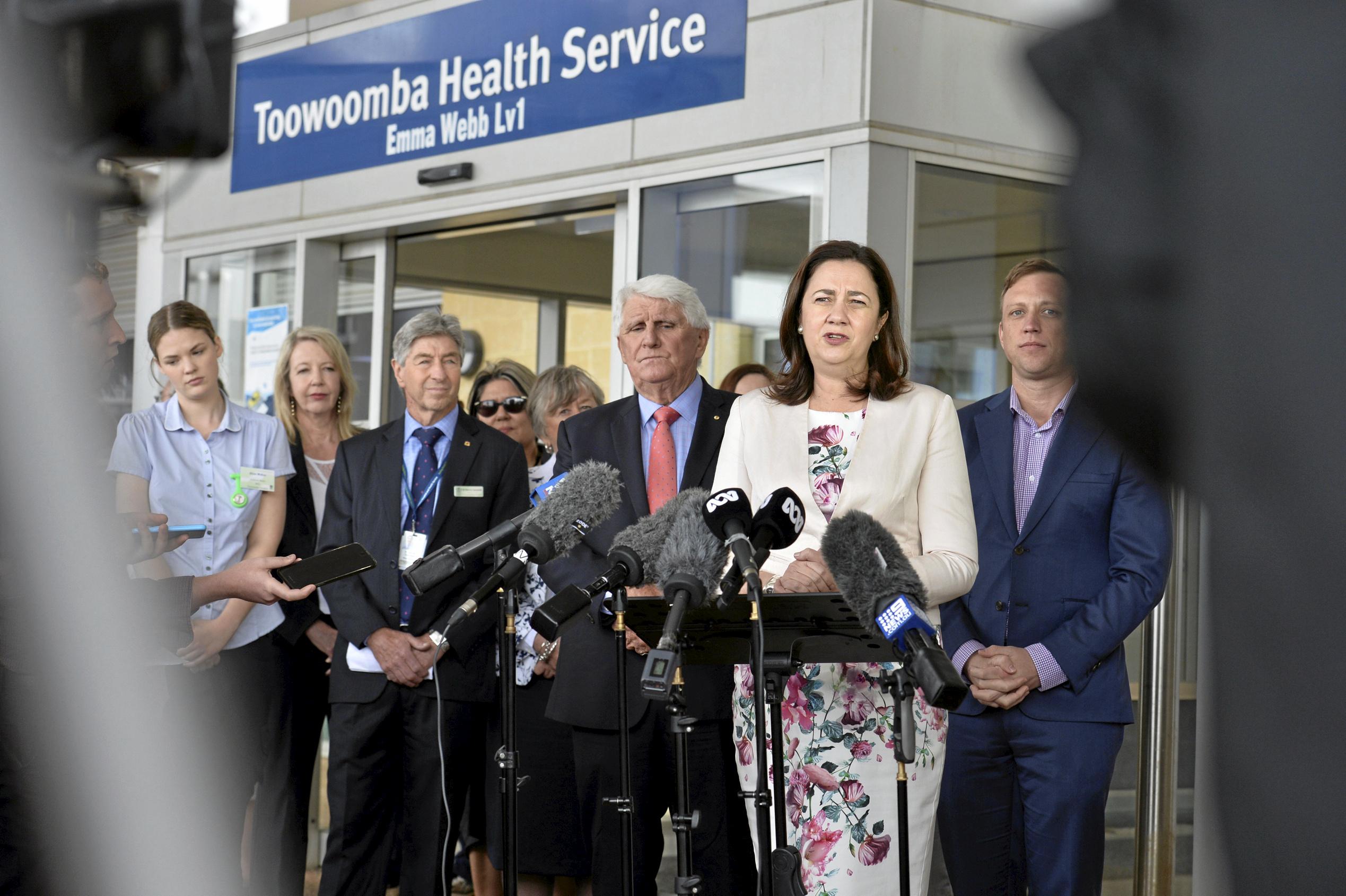 Premier Annastacia Palaszczuk and Minister for Health and Minister for Ambulance Services Dr Steven Miles at Toowoomba Hospital. Cabinet in Toowoomba. September 2018. Picture: Bev Lacey