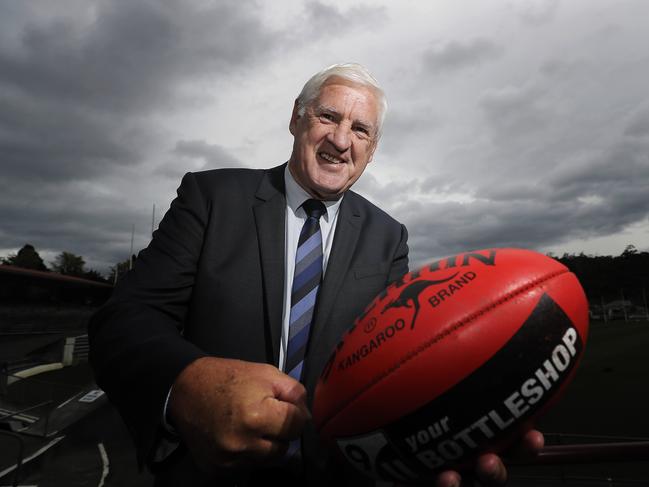 Tasmanian Hall of Fame Icon and Bupa Australia's Head of Marketing Development Peter Hudson. TSL Season Launch, North Hobart Oval. Picture: RICHARD JUPE
