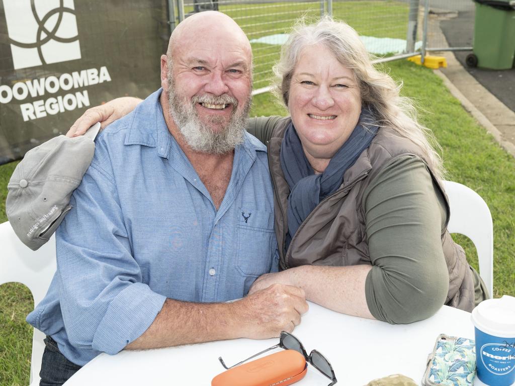 Steve and Karen Kruse at Meatstock, Toowoomba Showgrounds. Saturday, April 9, 2022. Picture: Nev Madsen.