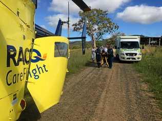 The quick thinking of an eight-year-old Bundaberg girl led to the successful airlift of her grandfather from his North Burnett property following a quad bike accident in 2016. Picture: Contributed