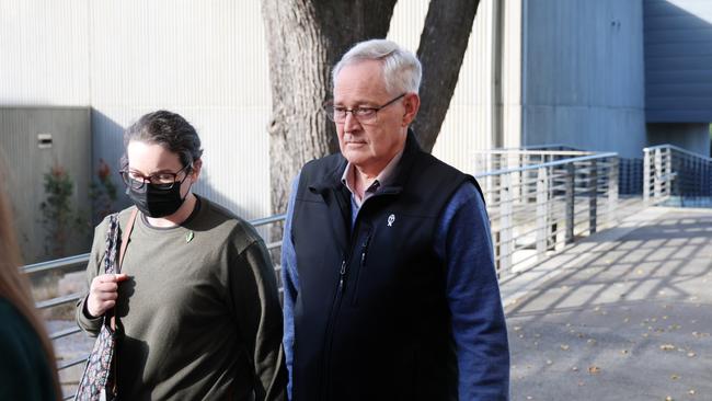 Mr Wilkinson is being supported in court by family. Picture: NewsWire/ David Crosling