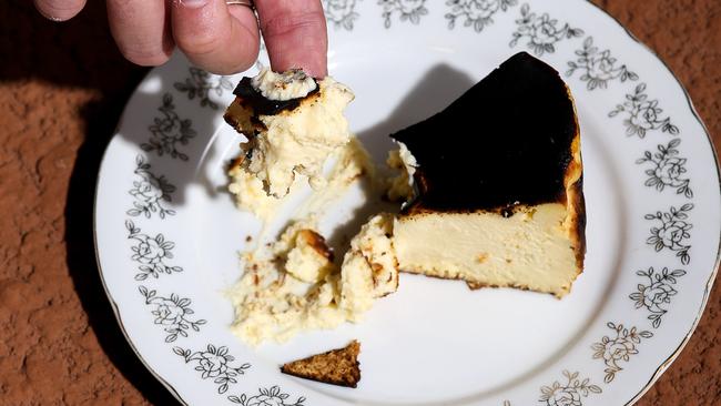 Nina’s basque cheesecake. Picture: Supplied