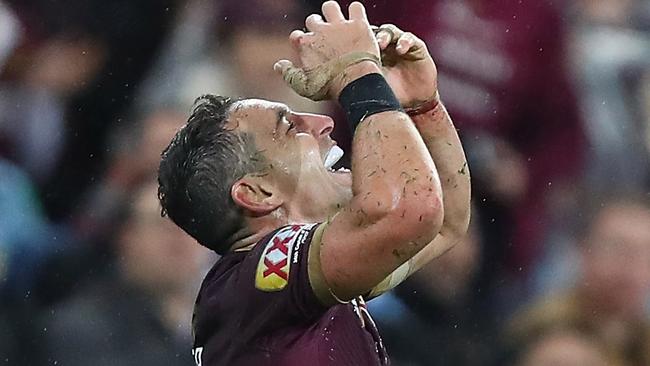 Billy Slater soaks up victory. Picture: Getty