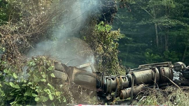 Truck rollover in Djarawong on May 7, 2025. Source: Supplied