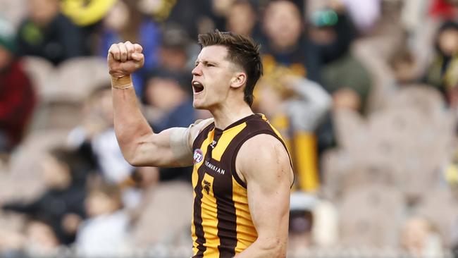 Mitch Lewis is a cornerstone of the rebuild. Picture: Darrian Traynor/Getty Images