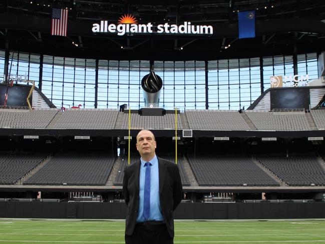 ARL Commission chair Peter V'landys  recently visited Allegiant Stadium in Las Vegas as part of their preparation to bring the NRL to the United States next year. Credit: Supplied.