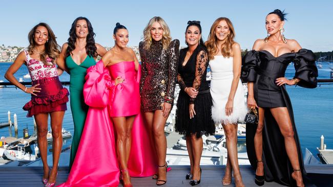 Real Housewives of Sydney cast Victoria Montano, Krissy Marsh, Terry Biviano, Dr Kate Adams, Nicole O’Neil, Sally Obermeder, Caroline Gaultier. Picture: Max Mason-Hubers