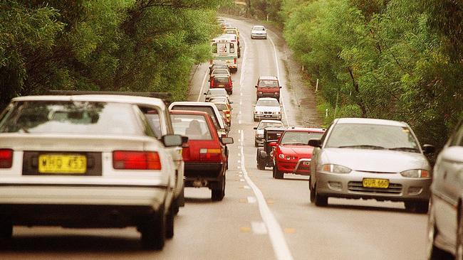 Mona Vale Rd is regularly plagued by peak hour traffic snarls. Picture: Martin Lange