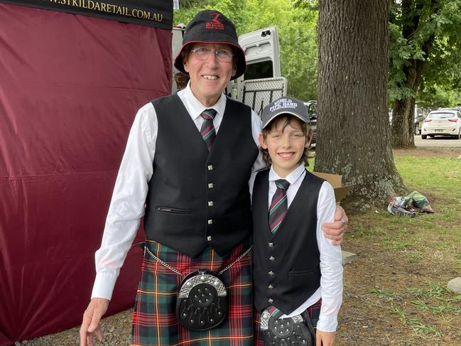 David Finlayson and his grandson Angus at their first competition together. Picture: Athos Sirianos