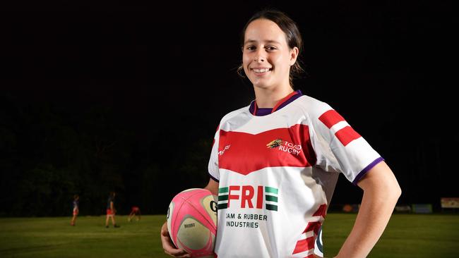 Nambour women’s rugby union next generation talent. Georgia Flood. Picture: Patrick Woods.