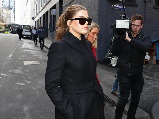 Belle Gibson leaves the Federal Court in Melbourne in 2019. Picture: Aaron Francis