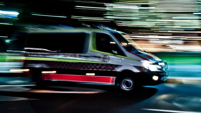 Ambulance, police and firefighter crews attended a crash between a bike and a motor vehicle on Friday evening. File Photo