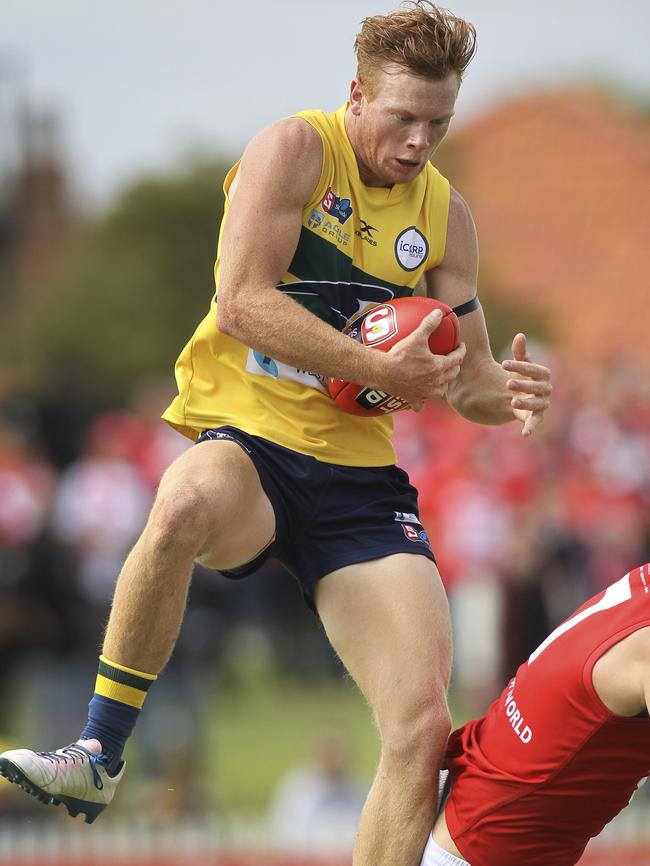 Jake Weidemann in action for the Eagles during a SANFL match in 2019. Picture: Dean Martin