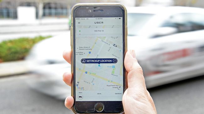 A new Uber app will make ride-sharing easier. Picture: Daniel Wilkins