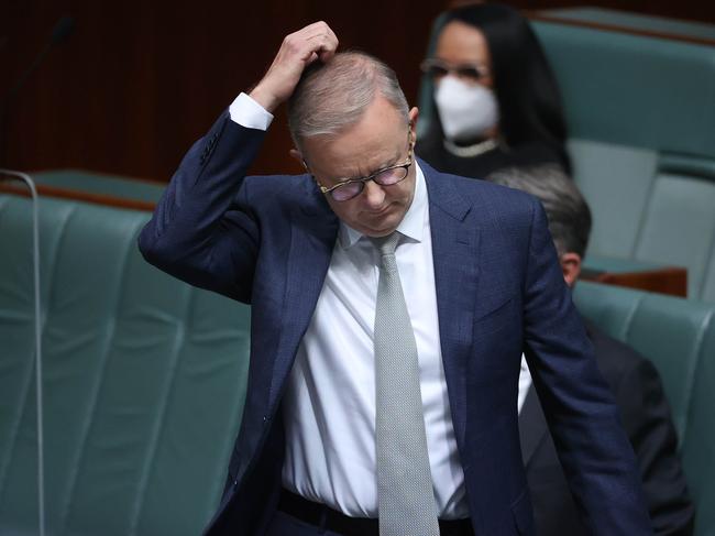 Opposition Leader Anthony Albanese during Question Time yesterday. Picture: Gary Ramage/NCA NewsWire