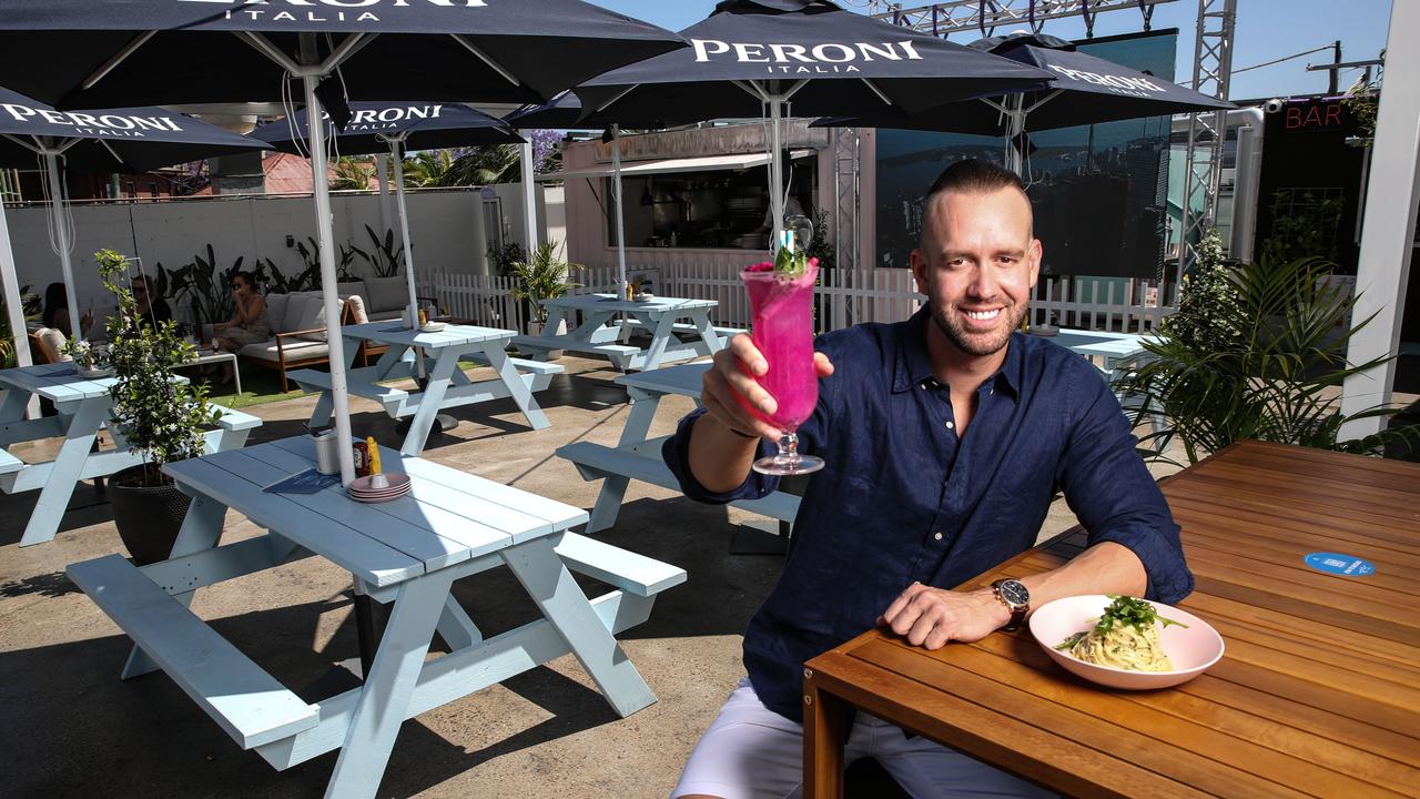 Ivy Blu Rooftop bar co-owner Trent Redman at the Caxton St late night bar.