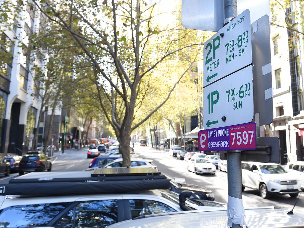 Melbourne City Council making changes to free parking in Melbourne CBD on Sundays. Parking on Queen Street. Picture: Josie Hayden