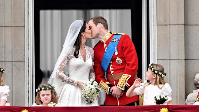 The most “wounding” claim for William, according to friends, was Harry’s assertion that he married Kate because she “fits the mould” rather than for love. Picture: AFP