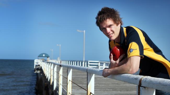 Woodville West-Torrens AFL draft target Jared Polec in 2010.