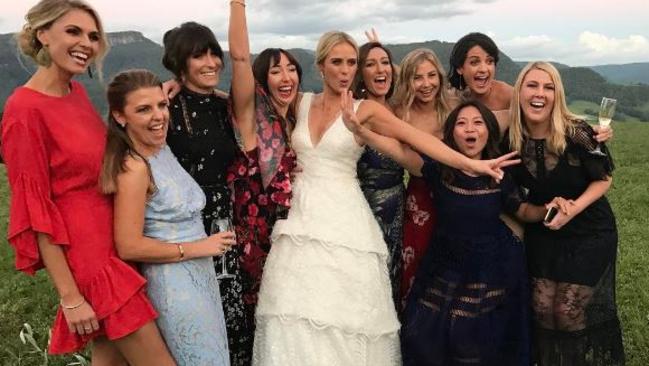 SQUAD: Media industry friends of Sylvia Jeffreys travelled from as far as London to celebrate the nuptials. Picture: Tracy Vo/Instagram