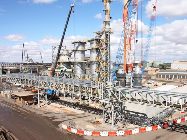 Site photos of the Nyrstar smelter at Port Pirie, which is undergoing a $563m redevelopment. Picture: Karen Seindanis