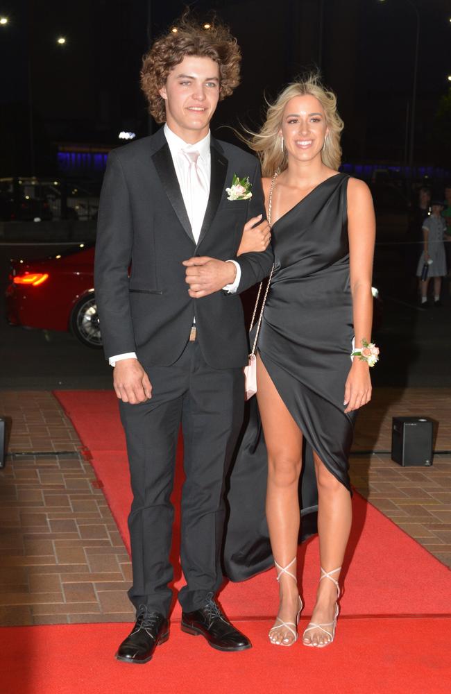 Toowoomba school formals. At the 2023 St Ursula's College formal is graduate Isabelle Nicholson with her partner Jett Sargood. Picture: Rhylea Millar