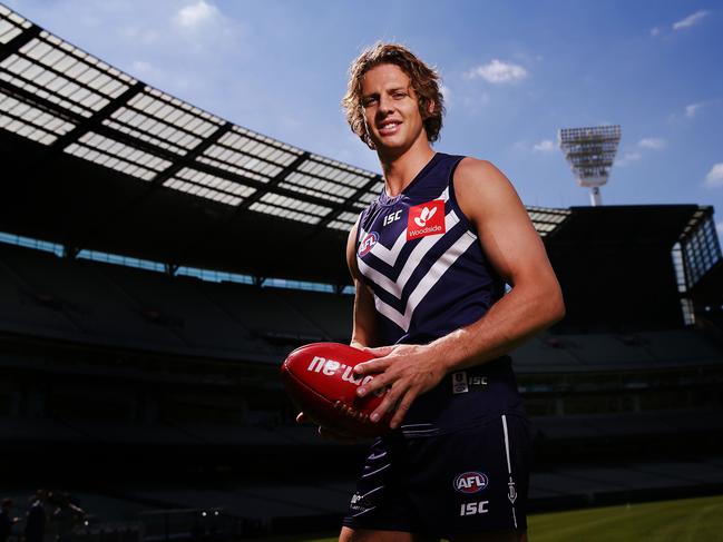 Nat Fyfe of the Dockers poses during the AFL 2019 Captain's Day at Marvel Stadium on March 15, 2019 in Melbourne, Australia. (Photo by Michael Dodge/Getty Images)