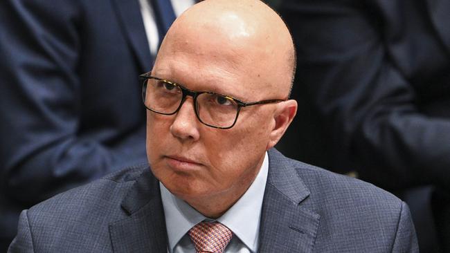 Leader of the Opposition Peter Dutton says if you take the trophy away from the criminal, ‘they’re less likely to commit the crime’. Picture: Martin Ollman