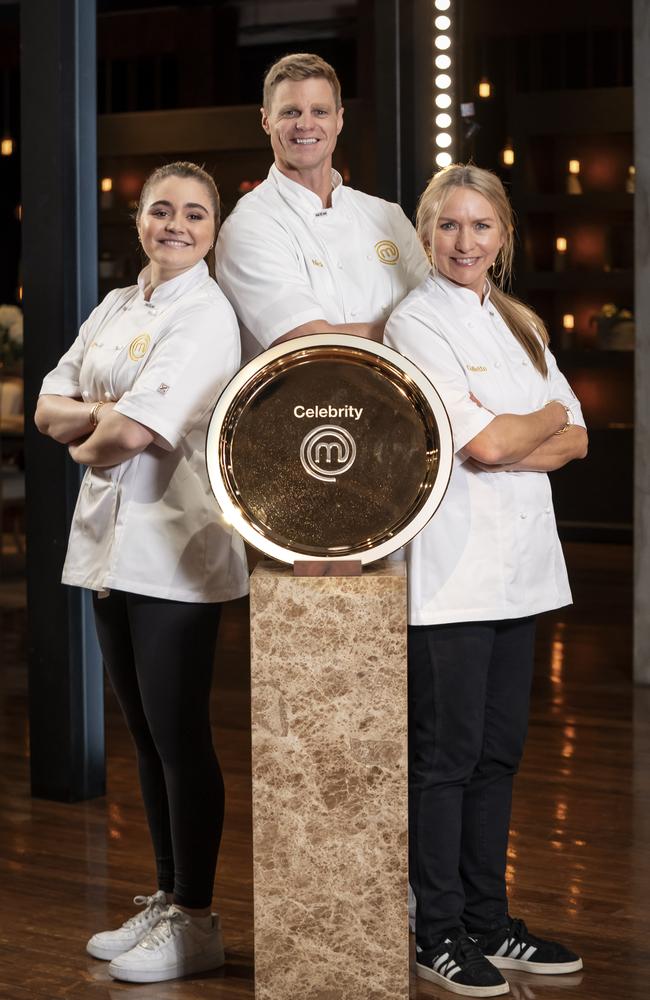 Celebrity MasterChef’s final three – Tilly Ramsay, Nick Riewoldt and Collette Dinnigan.